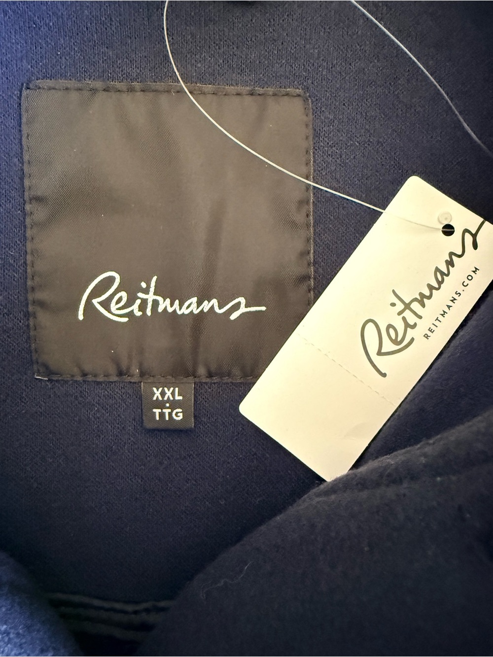 Reitmans Navy Button-Front Jacket - Picture 3 of 6